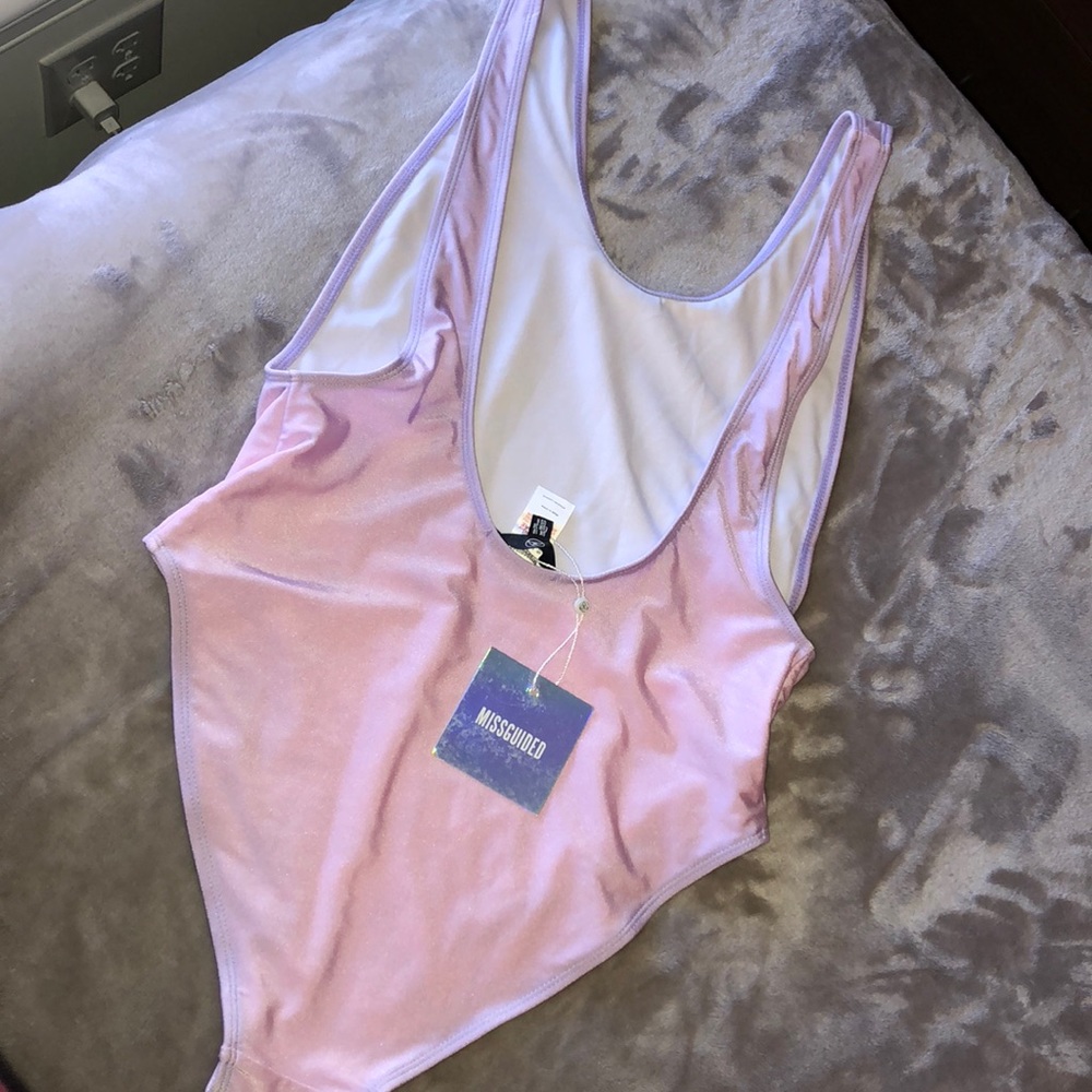 Missguided low side high waist swimsuit size US 6